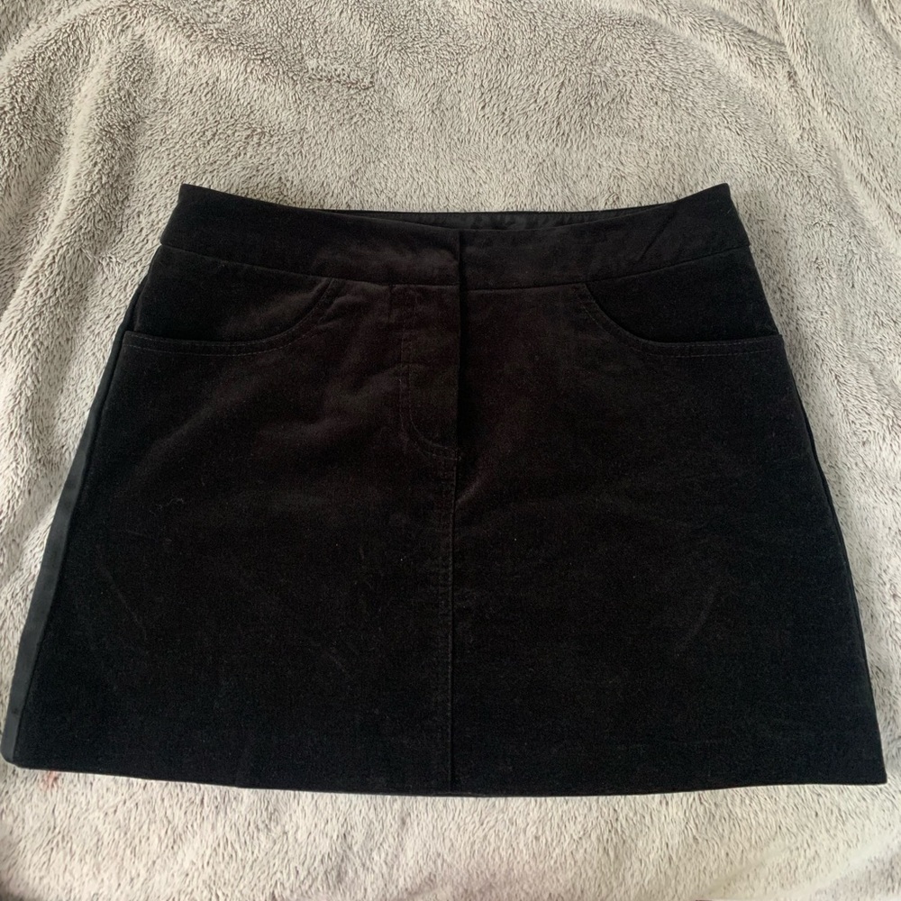 Trina Turk Black Velvety Skirt